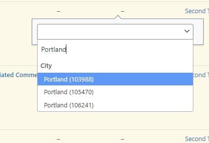 Select 2 Dropdown Options for City Post Type with Multiple of Same Title